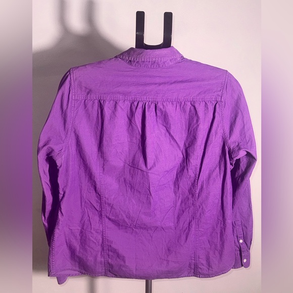 Talbots Vibrant Purple Casual Button Down Shirt - Picture 5 of 5
